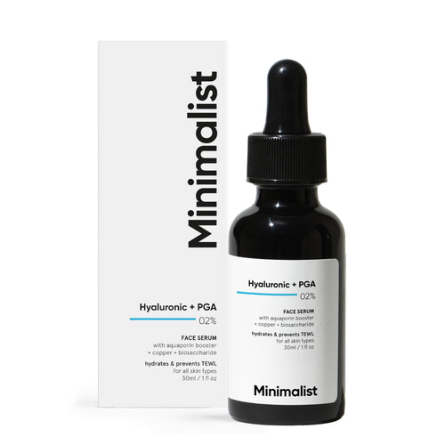 Minimalist 2% Hyaluronic Acid + PGA Face Serum, 30 ml, Daily Hydrating Serum for Women and Men