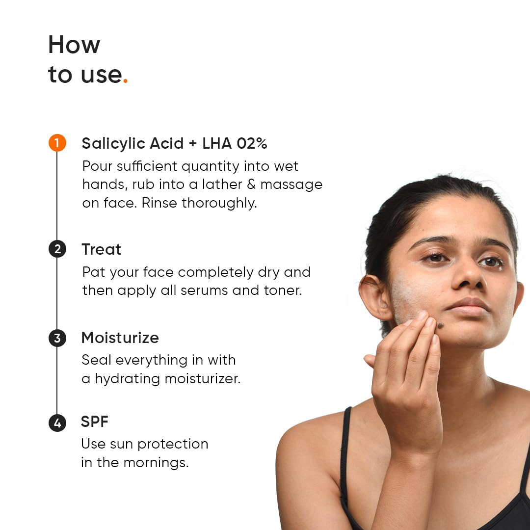 Minimalist 2% Salicylic Acid Face Wash with LHA for Oily and Combination Skin - close-up detail