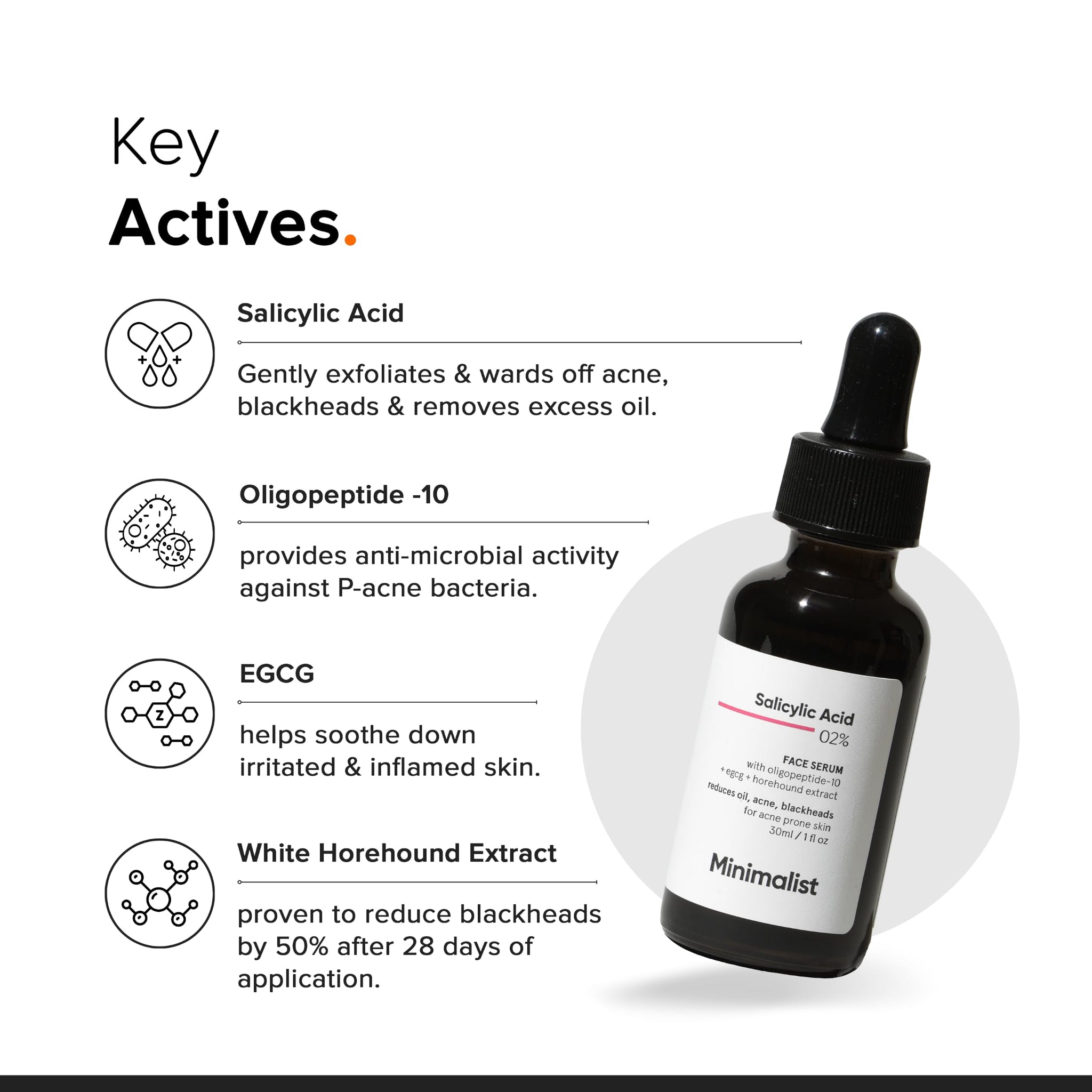 Minimalist 2% Salicylic Acid Serum, BHA Exfoliating Face Serum for Pore Cleansing and Oil Control - back view (10)