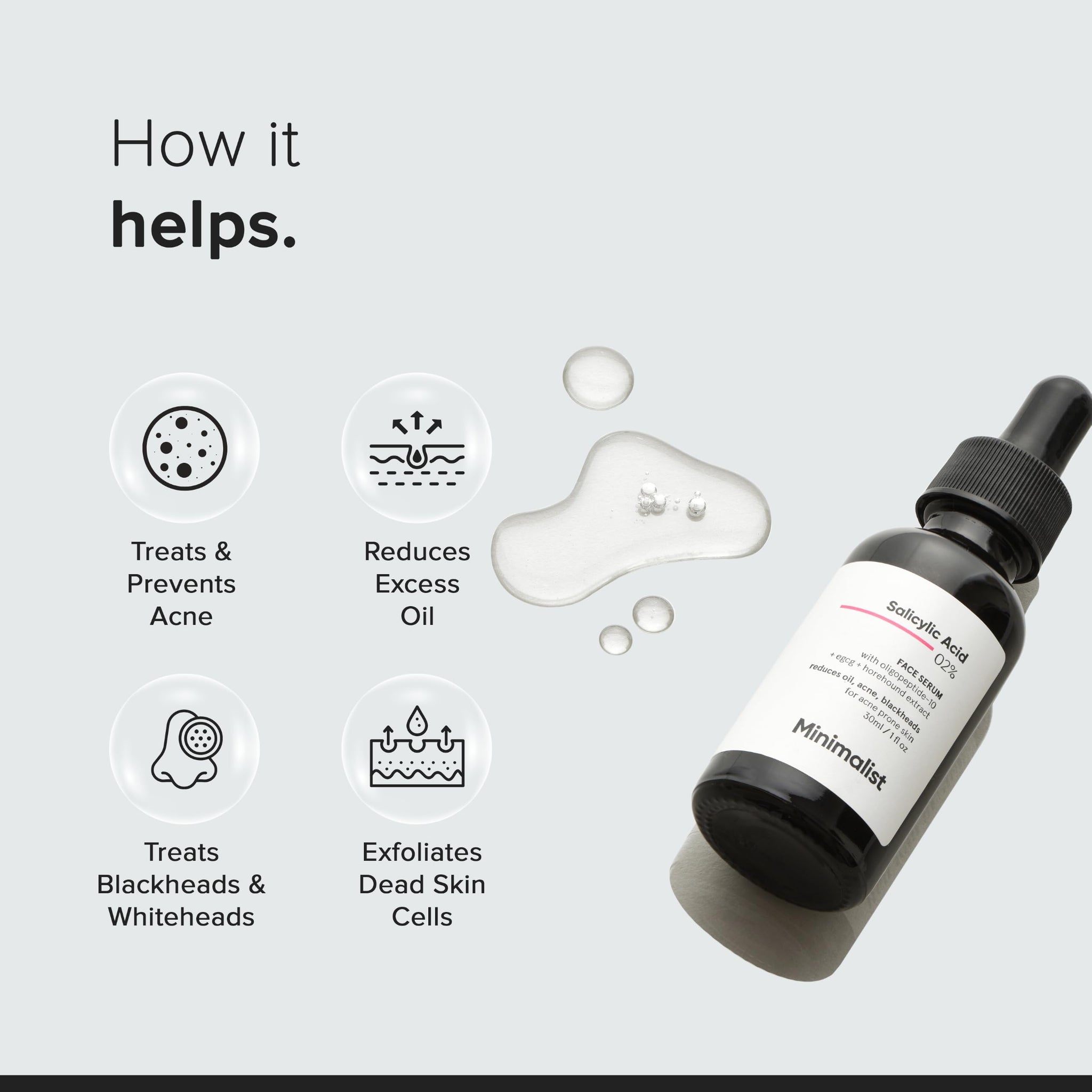 Minimalist 2% Salicylic Acid Serum, BHA Exfoliating Face Serum for Pore Cleansing and Oil Control - packaging (11)