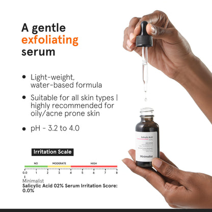 Minimalist 2% Salicylic Acid Serum, BHA Exfoliating Face Serum for Pore Cleansing and Oil Control - front view (14)