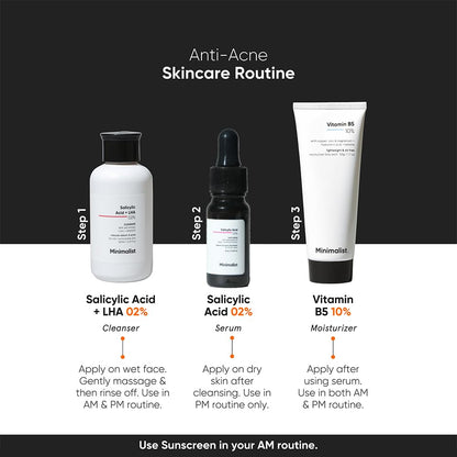 Minimalist 2% Salicylic Acid Serum, BHA Exfoliating Face Serum for Pore Cleansing and Oil Control - label detail