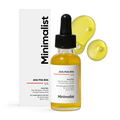 Minimalist 25% AHA + 2% BHA + 5% PHA Peeling Serum Solution, Facial Exfoliant (6)