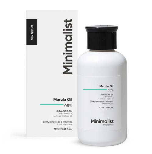 Minimalist Hydrating Cleansing Oil with Marula Oil and Vitamin E, 100 ml, Makeup Cleansing Oil