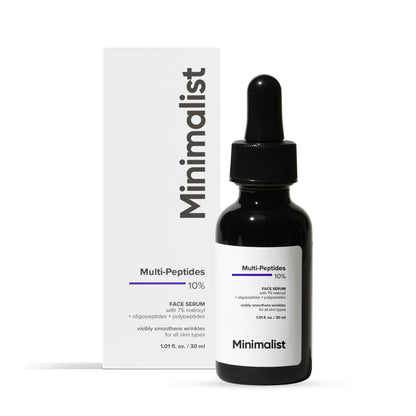Minimalist Multi Peptide Night Face Serum for Ageless Younger Skin, 30 ml | Collagen Boosting, Hydrating & Overnight Repair S