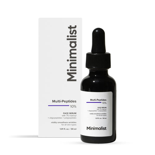 Minimalist Multi Peptide Night Face Serum for Ageless Younger Skin, 30 ml | Collagen Boosting, Hydrating & Overnight Repair S