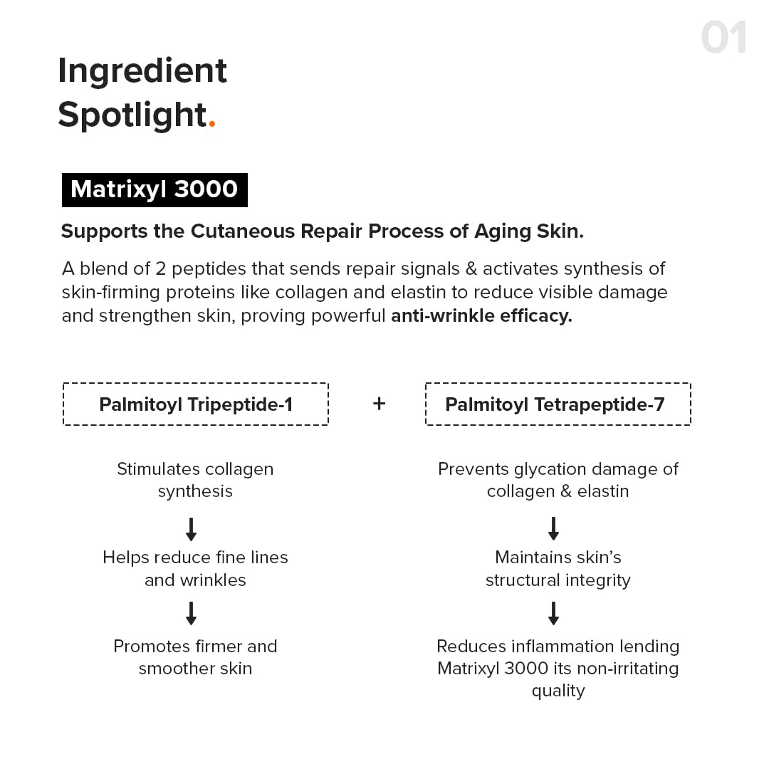 Minimalist Multi Peptide Night Face Serum for Ageless Younger Skin, 30 ml | Collagen Boosting, Hydrating & Overnight Repair S