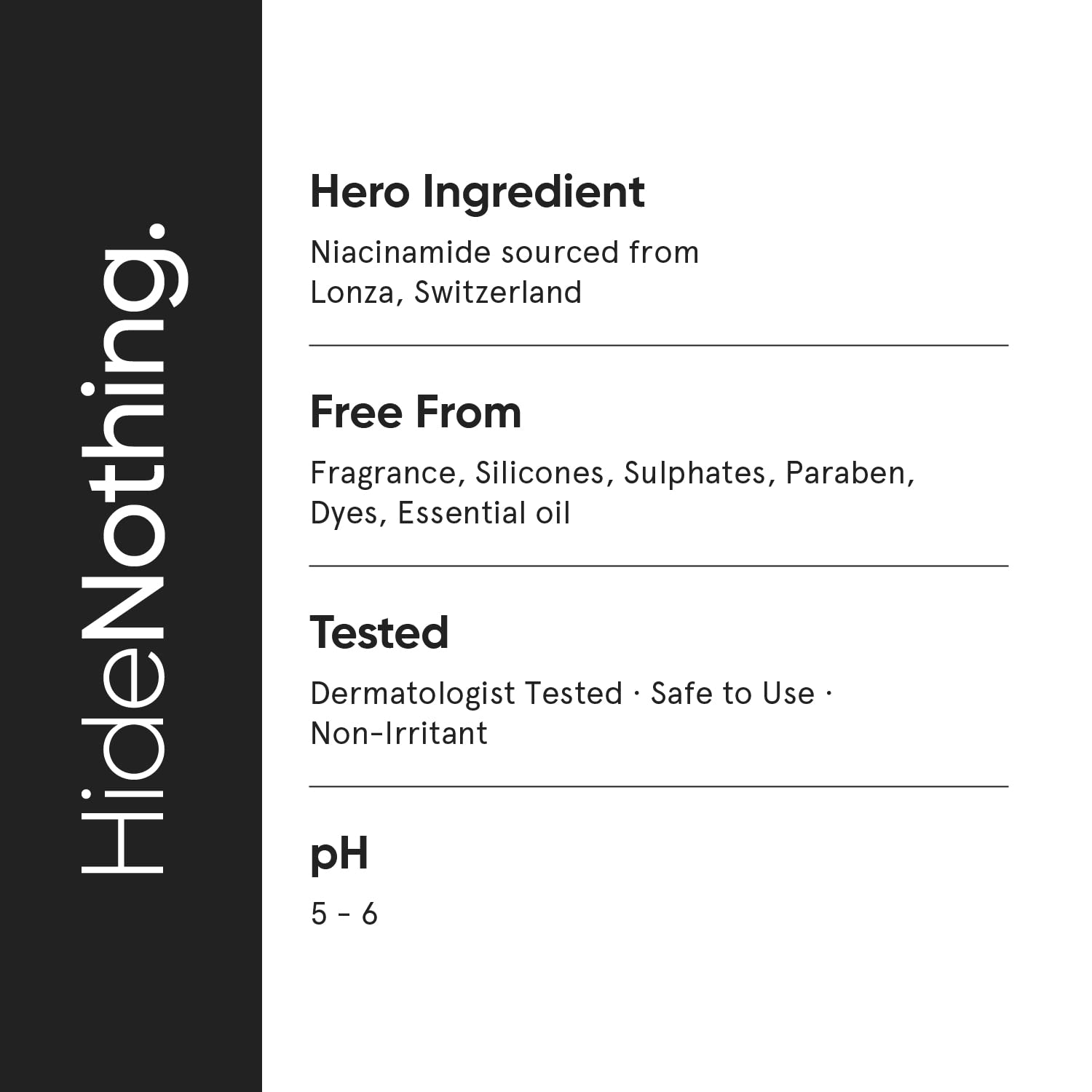Minimalist Niacinamide 5% Body Lotion with Shea Butter, 180ml, Skin Moisturizer for Men and Women - ingredients panel