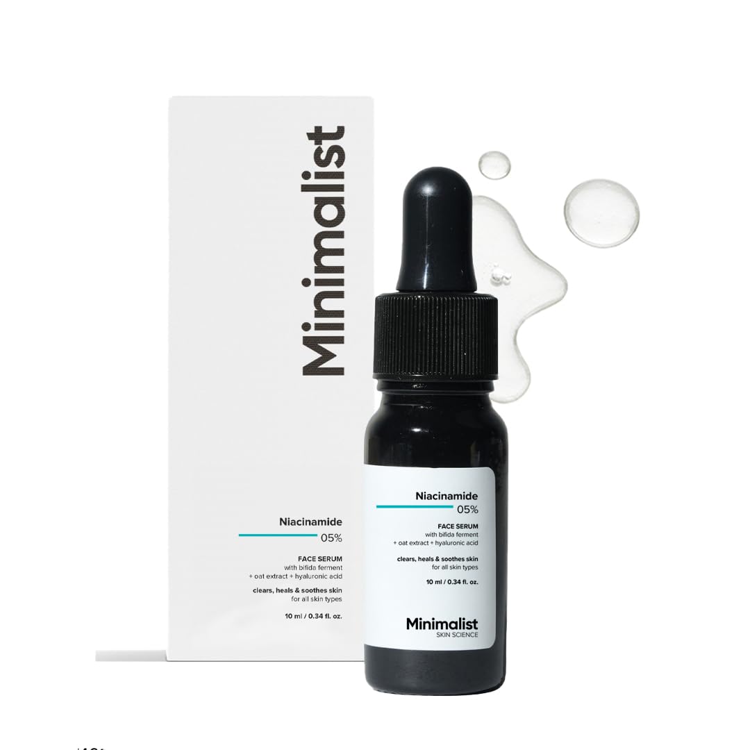 Minimalist Niacinamide 5% Serum with Hyaluronic Acid, Vitamin B3 Facial Serum