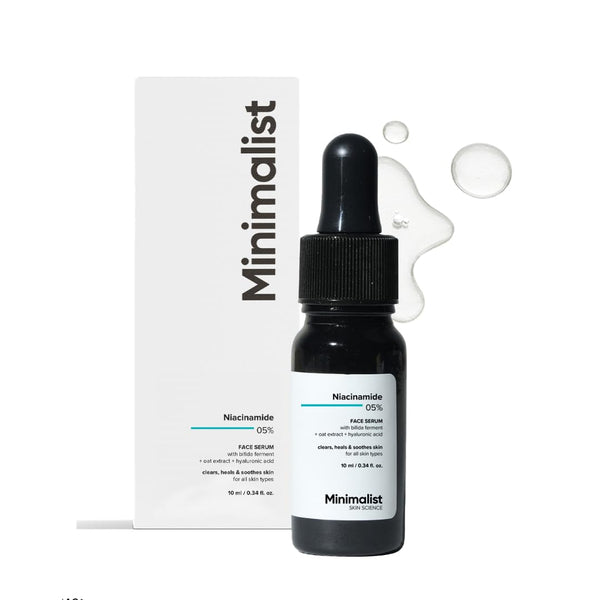 Minimalist Niacinamide 5% Serum with Hyaluronic Acid, Vitamin B3 Facial Serum
