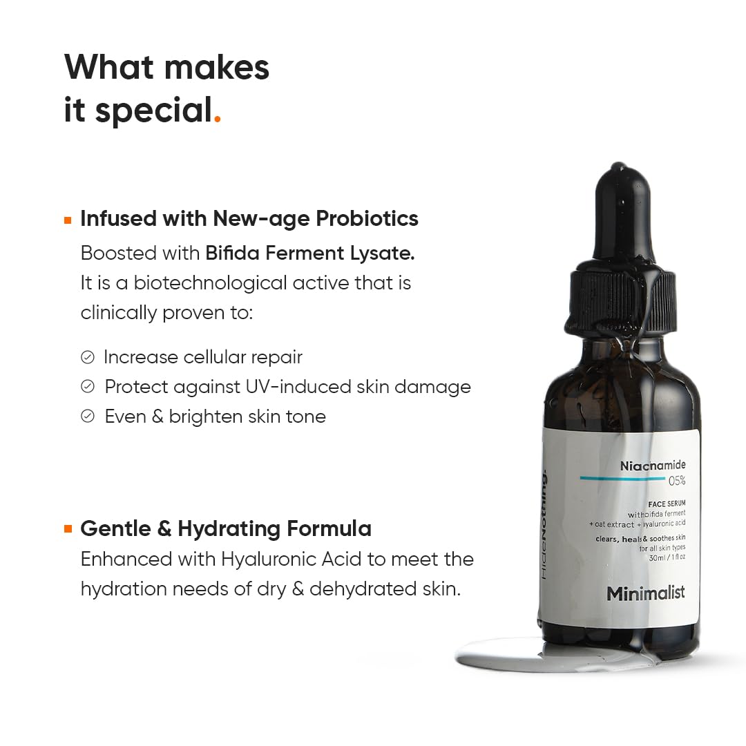 Minimalist Niacinamide 5% Serum with Hyaluronic Acid, Vitamin B3 Facial Serum - label detail (11)