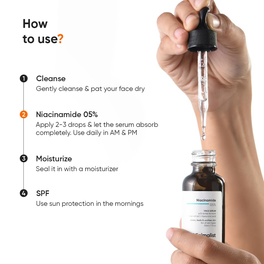 Minimalist Niacinamide 5% Serum with Hyaluronic Acid, Vitamin B3 Facial Serum - close-up detail