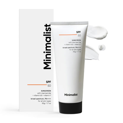 Minimalist Sunscreen SPF 50 PA+++ with Niacinamide & Multi-Vitamins, Broad Spectrum Face Sunscreen (30g-100g) (6)