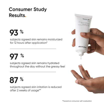 Minimalist Vitamin B5 10% Oil-Free Gel Moisturizer, Lightweight Face Moisturizer for Oily & Combination Skin - label detail (