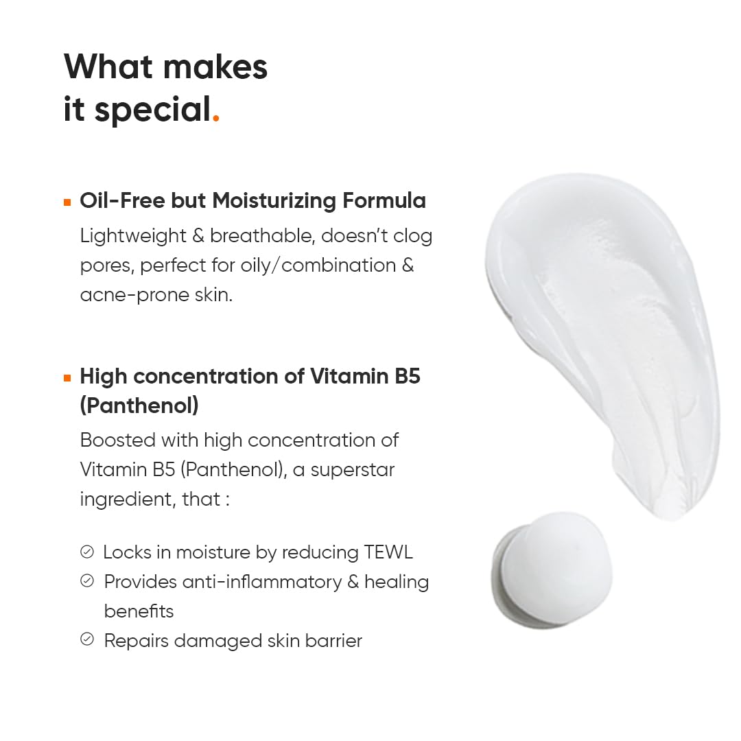 Minimalist Vitamin B5 10% Oil-Free Gel Moisturizer, Lightweight Face Moisturizer for Oily & Combination Skin - label detail