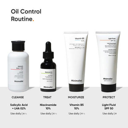 Minimalist Vitamin B5 10% Oil-Free Gel Moisturizer, Lightweight Face Moisturizer for Oily & Combination Skin - in use