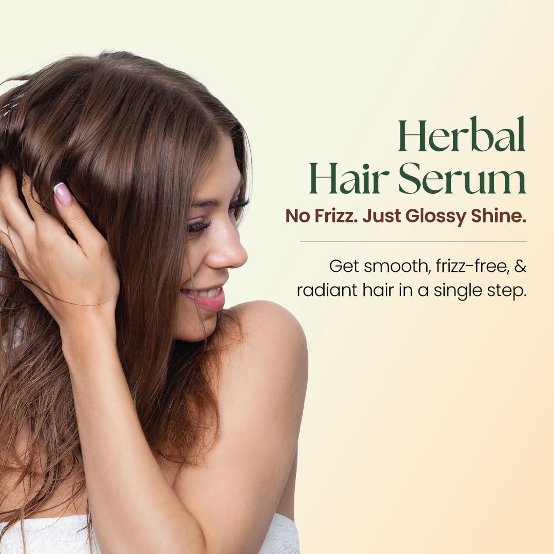 Moha Herbal Hair Serum with Hibiscus, Flaxseed & Water Lily for Dry and Healthy Hair | Enhance Shine, Softness, & Smoothness,