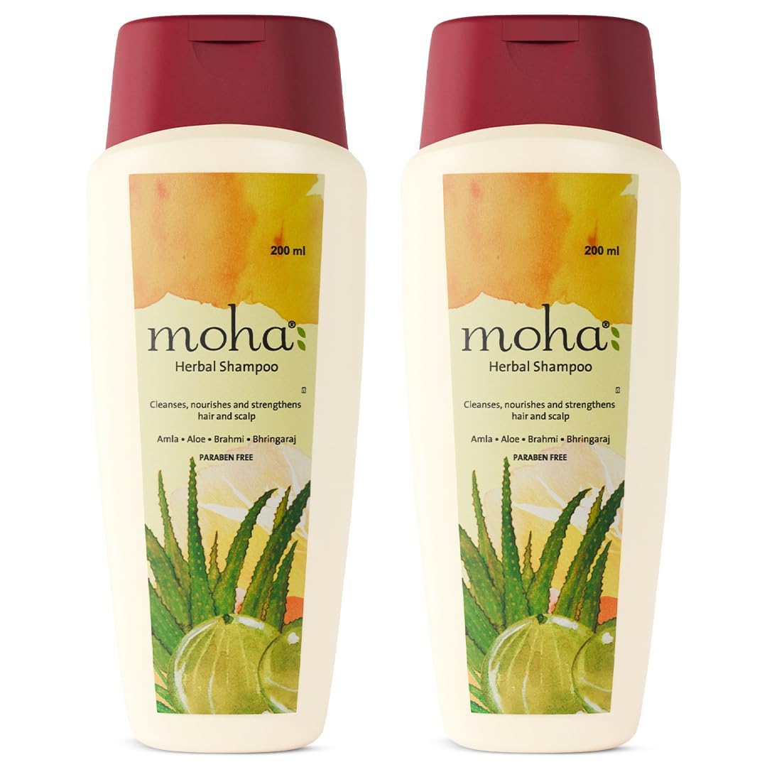 Moha Herbal Shampoo With Amla, Aloe, Bhringraj & Brahmi for Cleansing, Nourishing & Strengthens Hair Roots and Scalp | Hair G