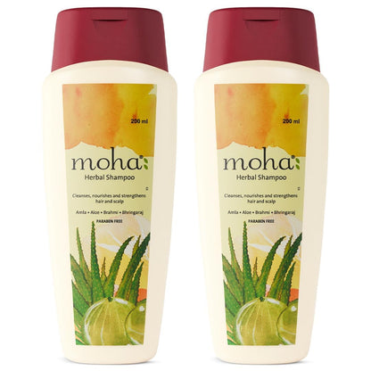 Moha Herbal Shampoo With Amla, Aloe, Bhringraj & Brahmi for Cleansing, Nourishing & Strengthens Hair Roots and Scalp | Hair G