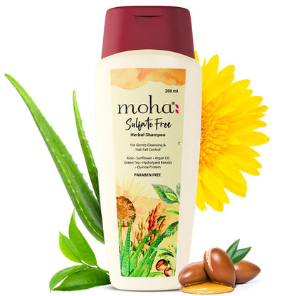 Moha Herbal Shampoo With Amla, Aloe, Bhringraj & Brahmi for Cleansing, Nourishing & Strengthens Hair Roots and Scalp | Hair G