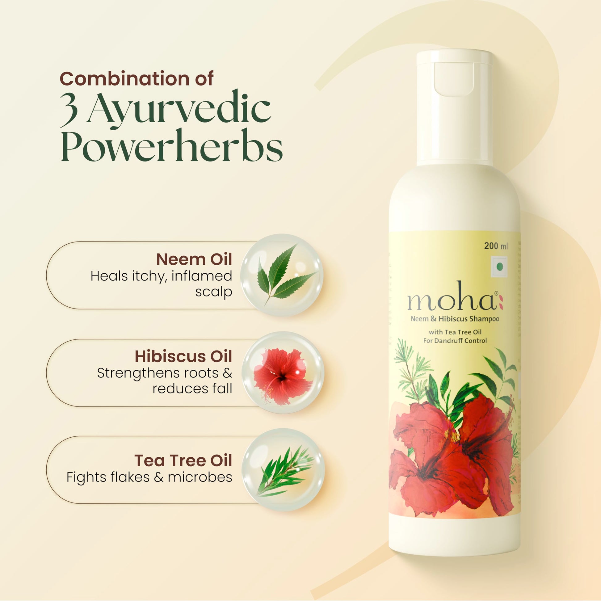 Moha Herbal Shampoo With Amla, Aloe, Bhringraj & Brahmi for Cleansing, Nourishing & Strengthens Hair Roots and Scalp | Hair G