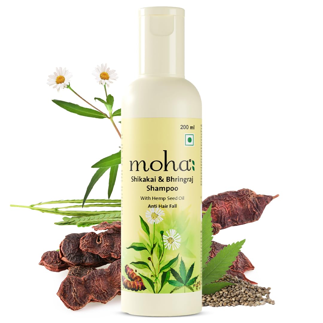 Moha Herbal Shampoo With Amla, Aloe, Bhringraj & Brahmi for Cleansing, Nourishing & Strengthens Hair Roots and Scalp | Hair G