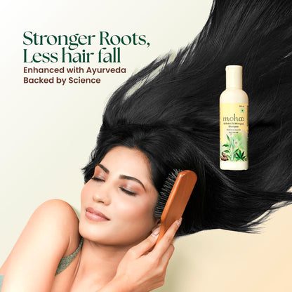 Moha Herbal Shampoo With Amla, Aloe, Bhringraj & Brahmi for Cleansing, Nourishing & Strengthens Hair Roots and Scalp | Hair G