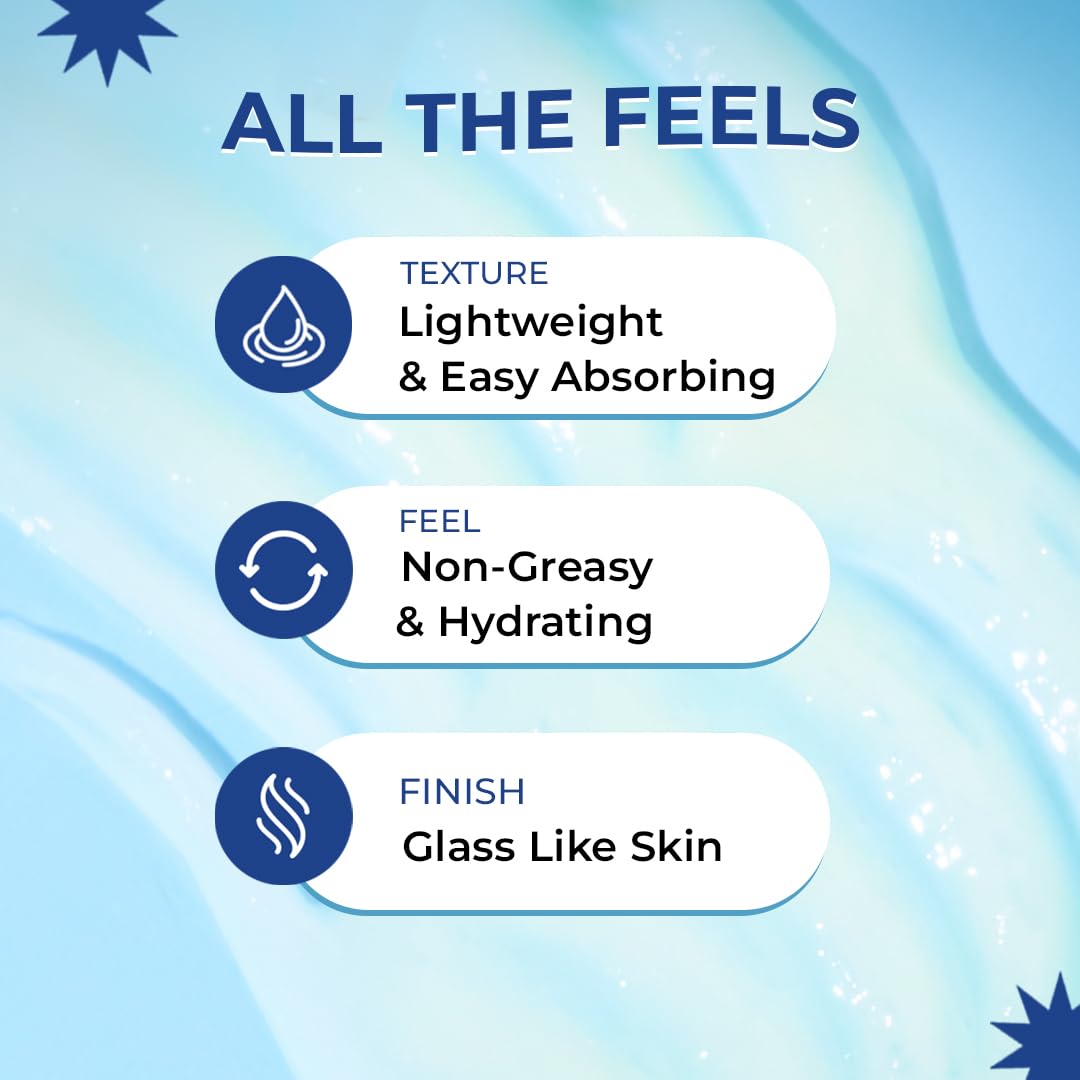 Moody Hydro Burst Water Sunscreen SPF 50 PA+++ with Hyaluronic Acid, Aloe, and Ceramides - ingredients panel