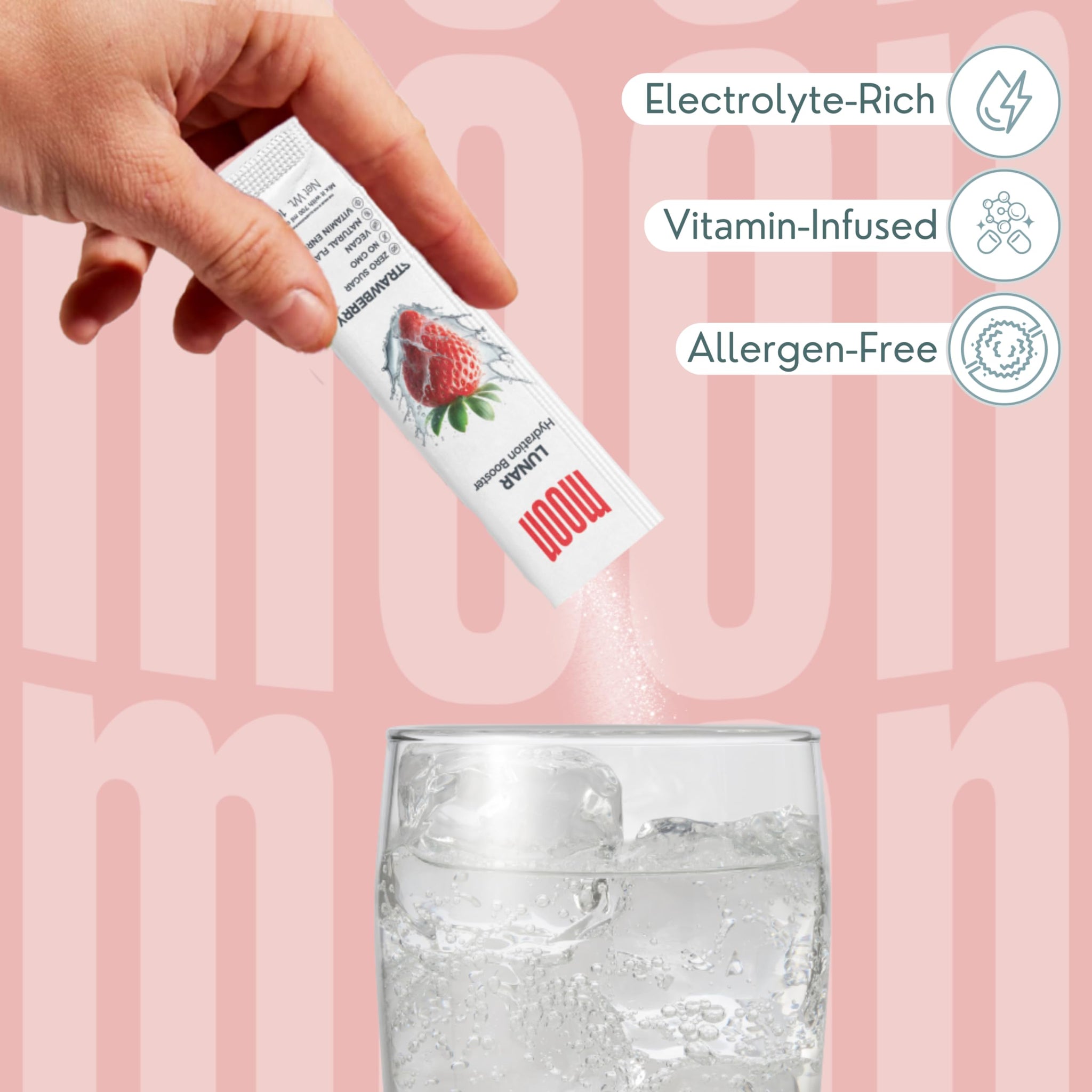 Moon Lunar Blueberry Hydration booster | Drink Mix With Enriching Nutrients | Low Sugar energy Drink Mix | 100% Natural & Hea