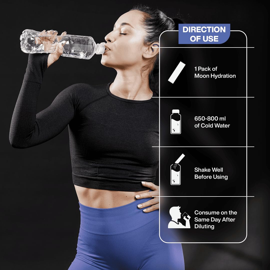 Moon Lunar Blueberry Hydration booster | Drink Mix With Enriching Nutrients | Low Sugar energy Drink Mix | 100% Natural & Hea