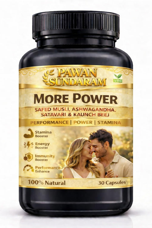 More Power Safed Musli Supplement, 30 Capsules, Herbal Blend with Ashwagandha, Shatavari, Kaunch Beej