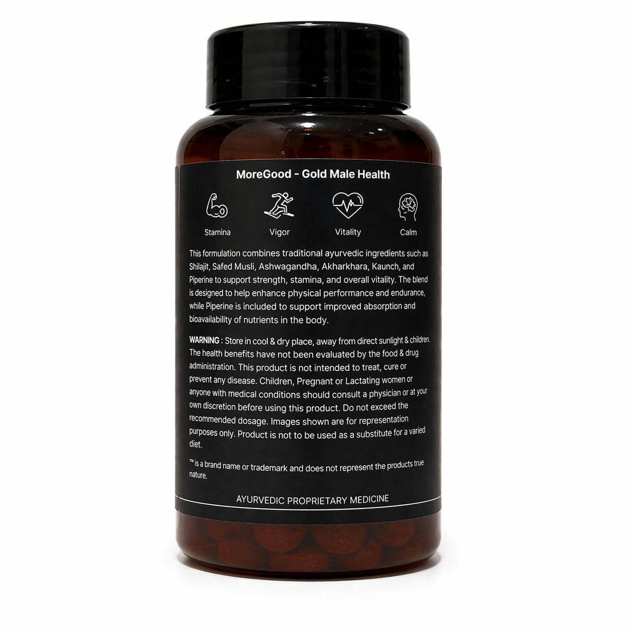 MoreGood Nutrition Pure Shilajit Ashwagandha Tablets, Ayurvedic Herbal Supplement for Men, 60 Tablets, 6-Herb Formula - in us
