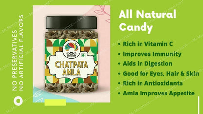 Mr. Merchant Chatpata Amla Candy, Salted Spicy Indian Gooseberry, Natural Dried Mukhwas - packaging