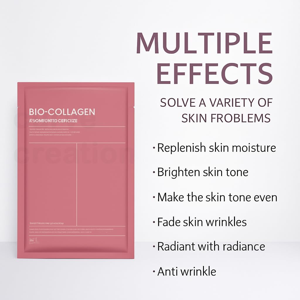 Muej Bio Collagen Real Deep Mask Sheet for Face, Single-Use Collagen-Infused Facial Sheet Mask, 50g - front view