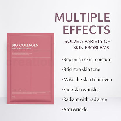 Muej Bio Collagen Real Deep Mask Sheet for Face, Single-Use Collagen-Infused Facial Sheet Mask, 50g - front view
