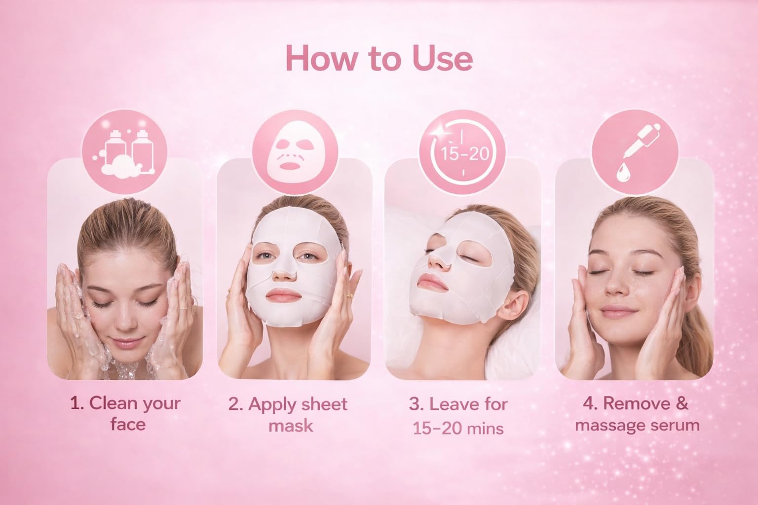 Muej Bio Collagen Real Deep Mask Sheet for Face, Single-Use Collagen-Infused Facial Sheet Mask, 50g - close-up detail