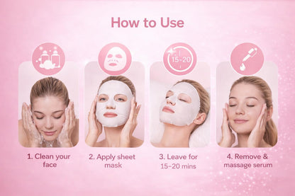 Muej Bio Collagen Real Deep Mask Sheet for Face, Single-Use Collagen-Infused Facial Sheet Mask, 50g - close-up detail