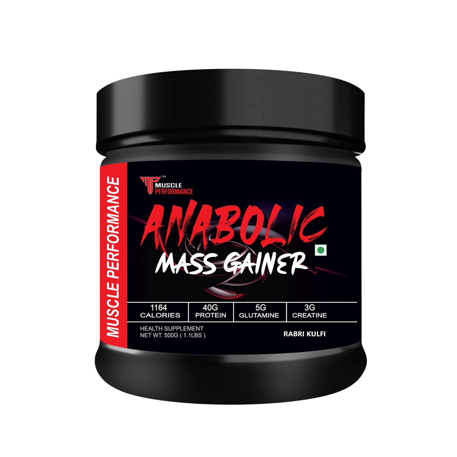 Muscle Performance Anabolic Mass Gainer Powder, 40g Protein, 1164 Calories, Vegetarian, European Whey, Adult Supplement (21)