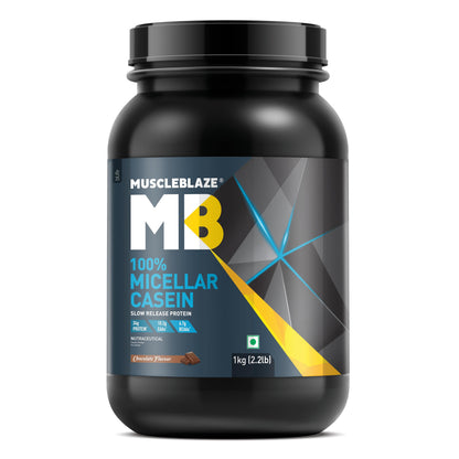 MuscleBlaze 100% Micellar Casein Protein Powder with DigeZyme, Milk-Derived Protein, Adult Nutrition Supplement