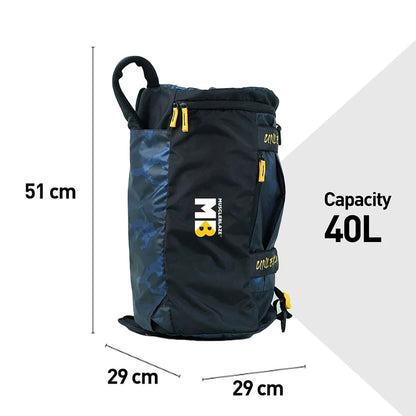 MuscleBlaze 40L Hybrid Gym Backpack, Convertible Duffel-to-Backpack, Water-Resistant - back view (11)