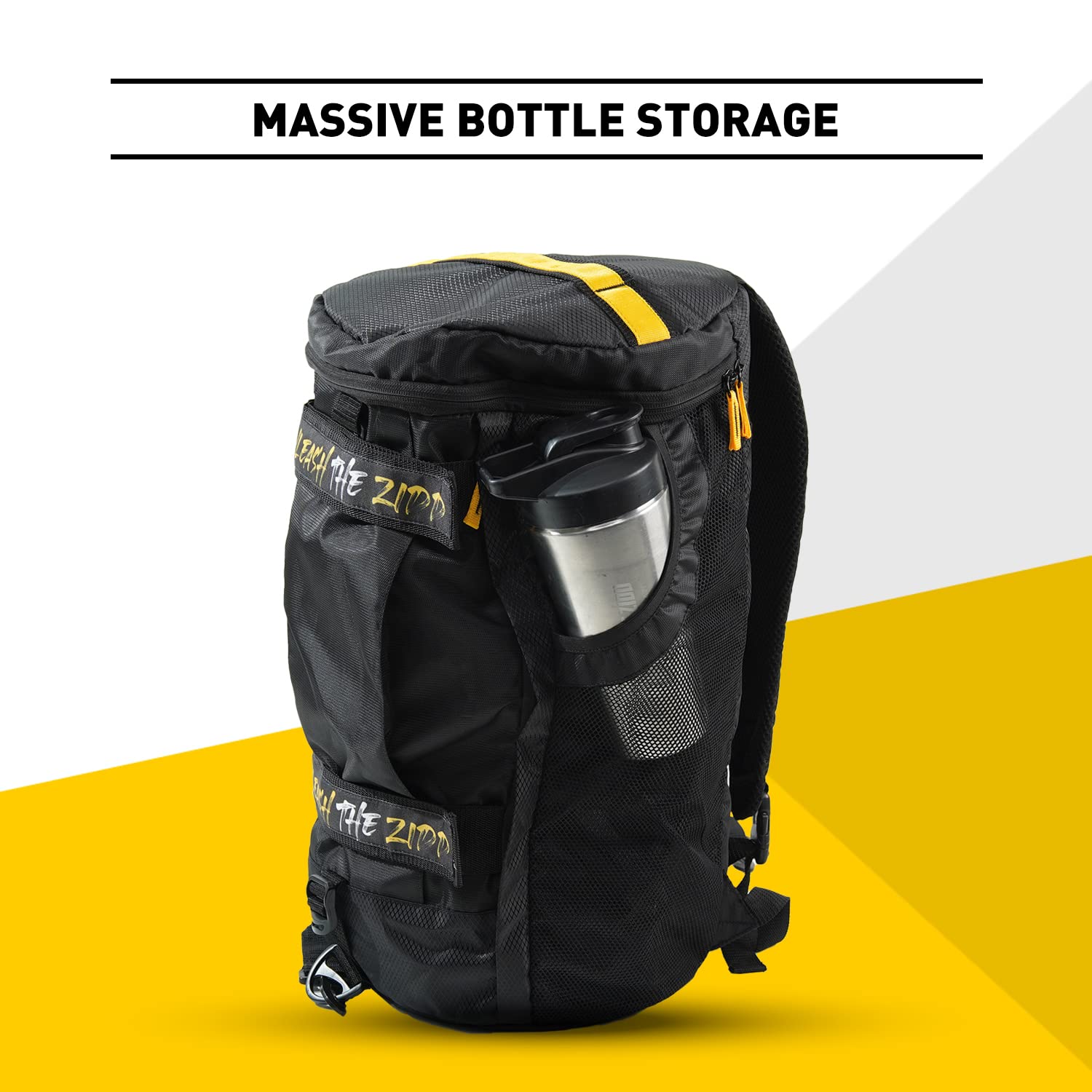 MuscleBlaze 40L Hybrid Gym Backpack, Convertible Duffel-to-Backpack, Water-Resistant - ingredients panel