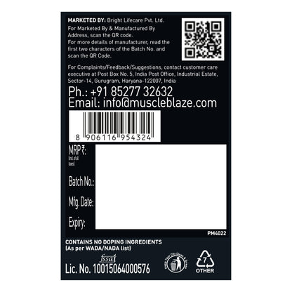 MuscleBlaze BCAA Pro Powder, Litchi Flavor, 240g, Intra-Workout BCAA Supplement with Electrolytes - close-up detail (14)