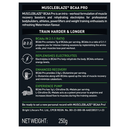 MuscleBlaze BCAA Pro Powder, Litchi Flavor, 240g, Intra-Workout BCAA Supplement with Electrolytes - in use (15)