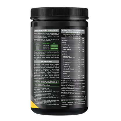 MuscleBlaze BCAA Pro Powder, Litchi Flavor, 240g, Intra-Workout BCAA Supplement with Electrolytes - packaging (26)