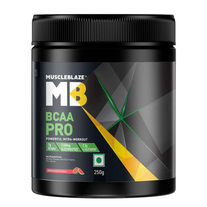 MuscleBlaze BCAA Pro Powder, Litchi Flavor, 240g, Intra-Workout BCAA Supplement with Electrolytes (9)