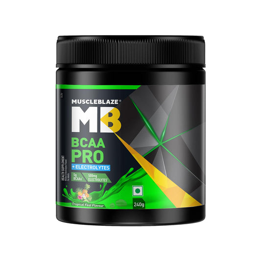 MuscleBlaze BCAA Pro Powder with Electrolytes, Zero Added Sugar, Intra-Workout Supplement