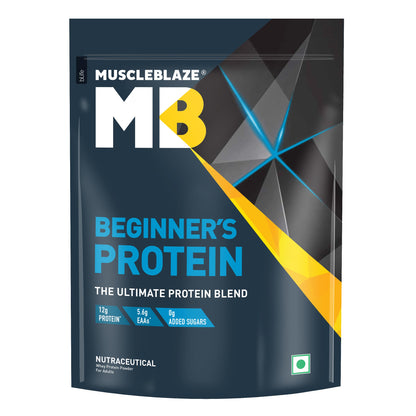 MuscleBlaze Beginner's Whey Protein Powder, Chocolate Flavor, Whey Protein Supplement