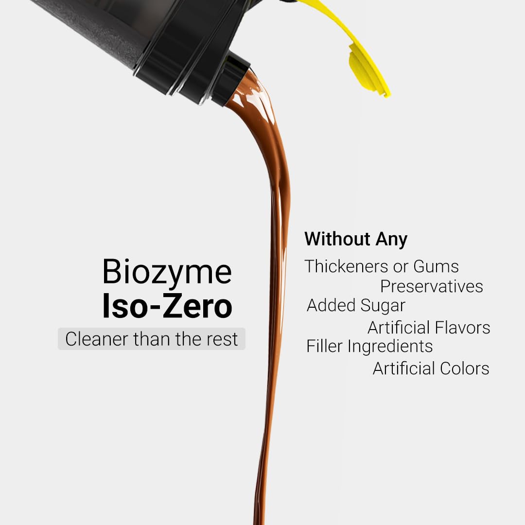MuscleBlaze Biozyme Iso-Zero Low Carb Whey Protein Isolate Powder with EAF, Third Party Tested, Award Winning - ingredients p