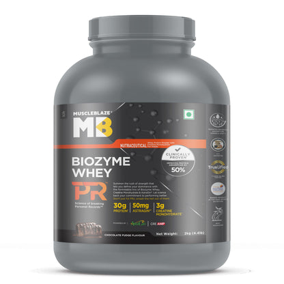 MuscleBlaze Biozyme Whey PR Protein Powder, Whey & Yeast Protein Blend, Patent-Applied Formula (10)