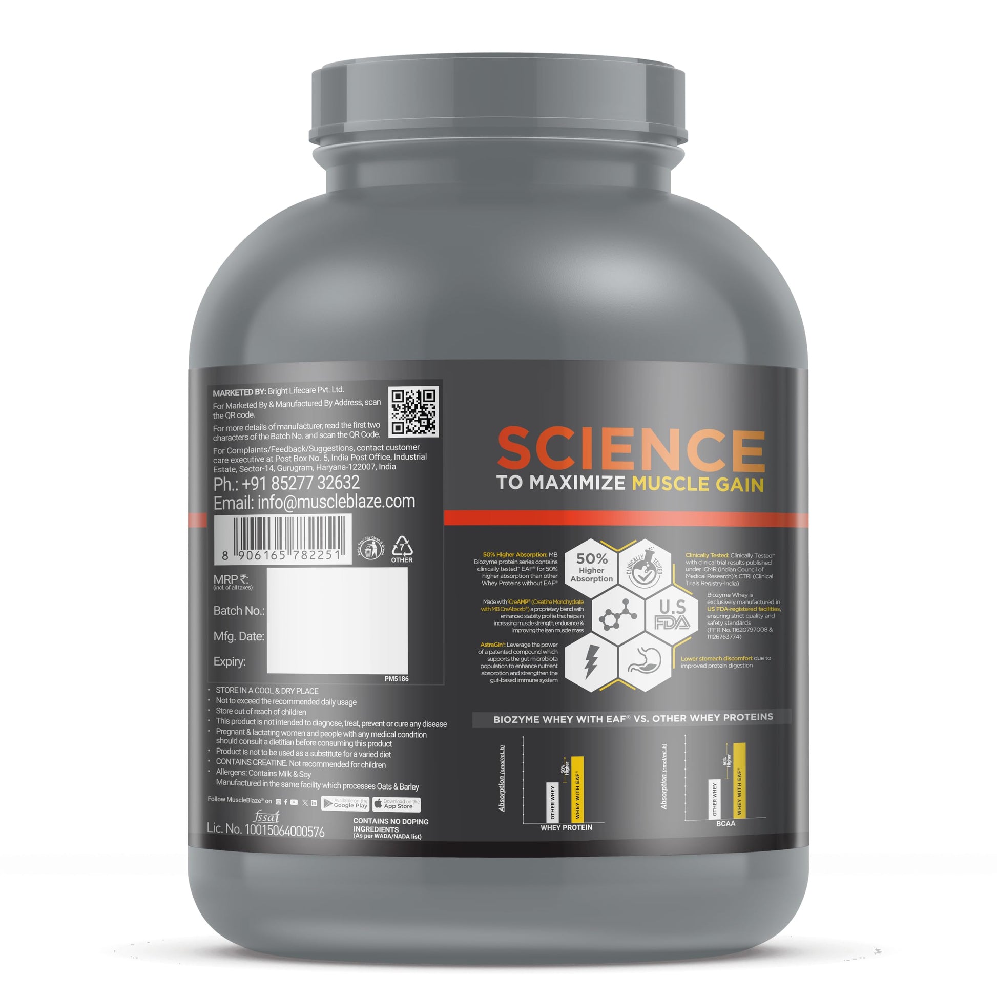 MuscleBlaze Biozyme Whey PR Protein Powder, Whey & Yeast Protein Blend, Patent-Applied Formula - in use (17)
